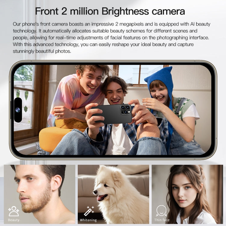 i15 Pro Max / Q5A, 6GB+128GB, 6.5 inch Screen, Face Identification, Android 10 MTK6762 Octa Core, OTG, NFC, Network: 4G, Dual SIM(Titanium Black) -  by PMC TechLife | Online Shopping South Africa | PMC TechLife