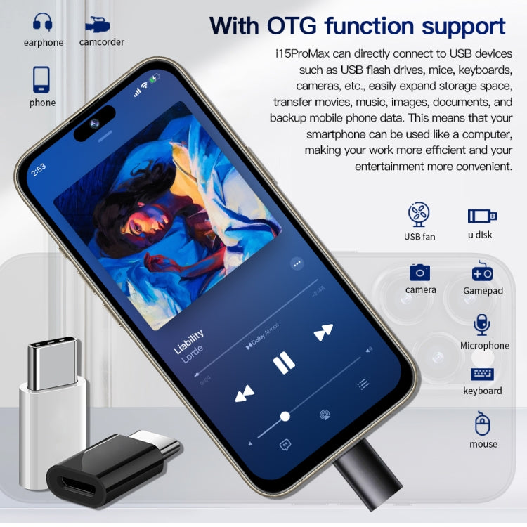 i15 Pro Max / Q5, 2GB+16GB, 6.5 inch Screen, Face Identification, Android 8.1 MTK6580P Quad Core, Network: 3G, Dual SIM(Titanium White) -  by PMC TechLife | Online Shopping South Africa | PMC TechLife