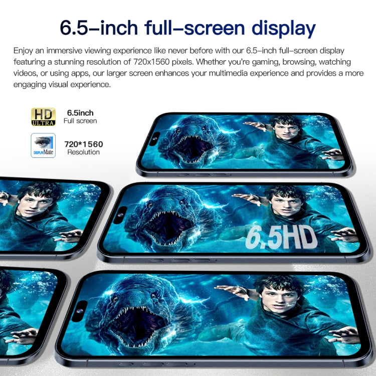 i15 Pro Max / Q5, 2GB+16GB, 6.5 inch Screen, Face Identification, Android 8.1 MTK6580P Quad Core, Network: 3G, Dual SIM(Titanium White) -  by PMC TechLife | Online Shopping South Africa | PMC TechLife