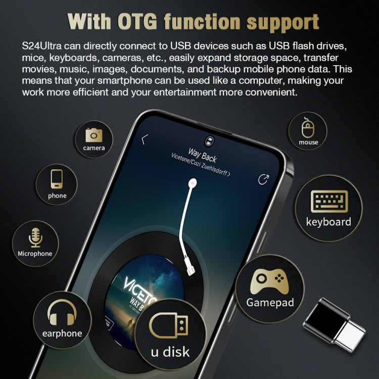 S24 Ultra / C24, 2GB+16GB, 6.8 inch Screen, Android 8.1 7731E Quad Core, Network: 3G, OTG, Dual SIM(Black) -  by PMC TechLife | Online Shopping South Africa | PMC TechLife