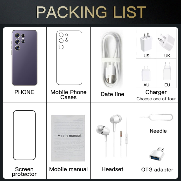 S24 Ultra / C24, 2GB+16GB, 6.8 inch Screen, Android 8.1 7731E Quad Core, Network: 3G, OTG, Dual SIM(Black) -  by PMC TechLife | Online Shopping South Africa | PMC TechLife