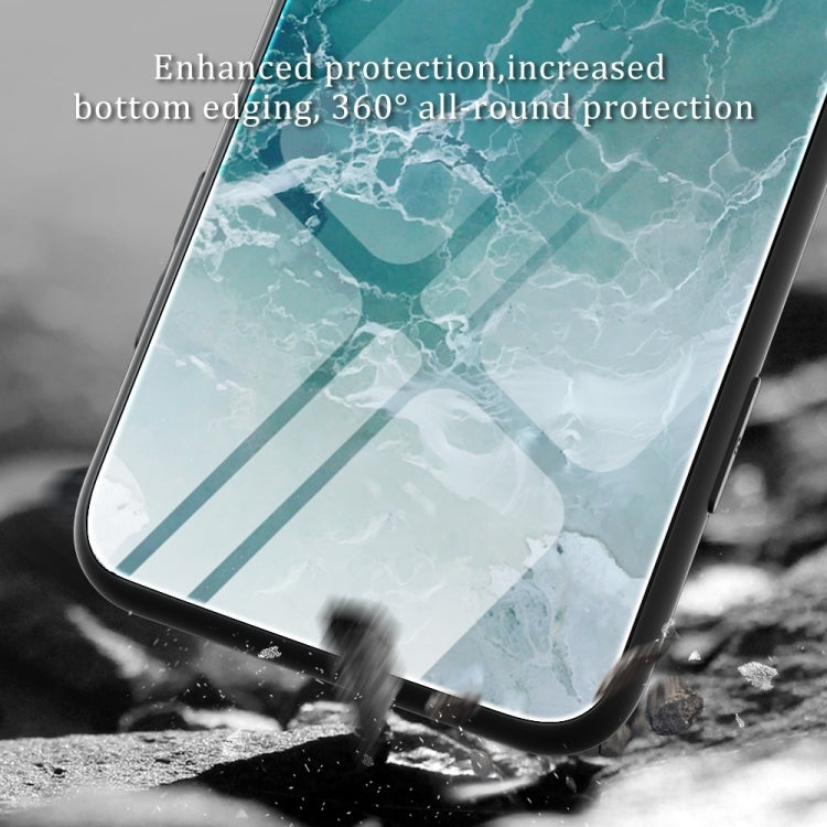 For Huawei Pura 70 Pro Marble Pattern Glass Protective Phone Case(Ocean Waves) - free shipping - PMC Jewellery - Order now!