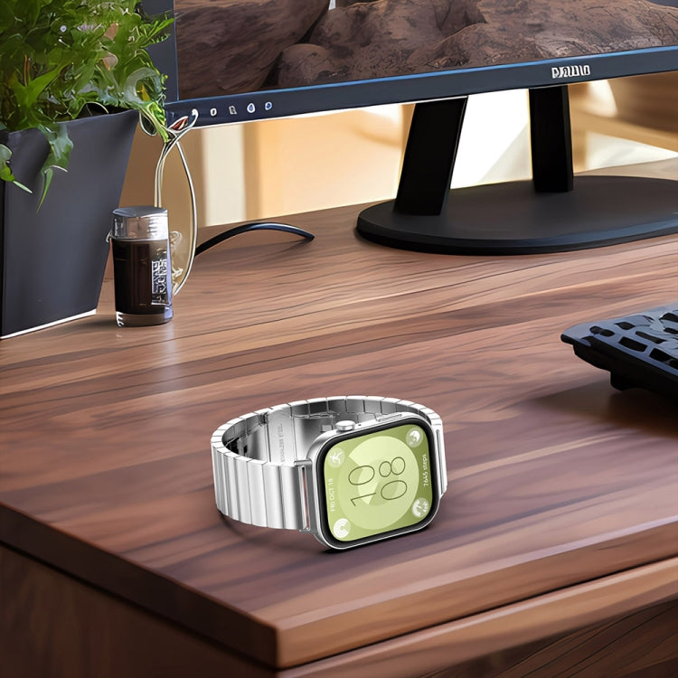 For Huawei Watch Fit3 One Bead Stainless Steel Watch Band(Silver) - free shipping - PMC TechLife - Order now!