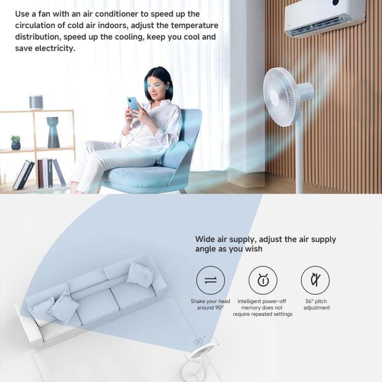 Xiaomi Mijia Smart Floor Fan, US Plug(White) - free shipping - PMC TechLife - Order now!