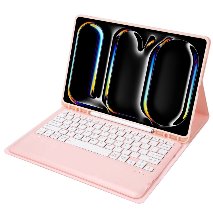 For iPad Pro 13 2024 A13B Detachable Ultra-Thin Bluetooth Keyboard Leather Tablet Case with Pen Slot(Pink) - For iPad Pro by PMC TechLife | Online Shopping South Africa | PMC TechLife | Buy Now Pay Later Mobicred