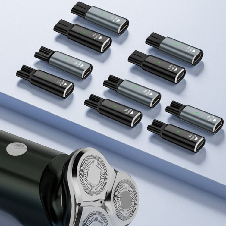 Shaver / Clipper Charging Adapter for Philips, Interface:Type-C to 8V Oval(Black) - Shavers Parts by PMC TechLife | Online Shopping South Africa | PMC TechLife | Buy Now Pay Later Mobicred