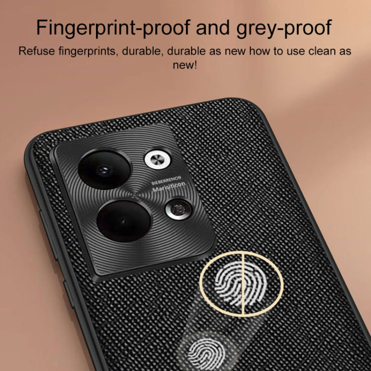 For OPPO Reno9 Pro Cross Texture PU Leather Phone Case(Dark Green) - OPPO Cases by PMC TechLife | Online Shopping South Africa | PMC TechLife | Buy Now Pay Later Mobicred