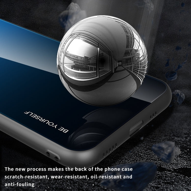 For Huawei Pura 70 Pro Gradient Color Glass Phone Case(Blue Black) - free shipping - PMC Jewellery - Order now!