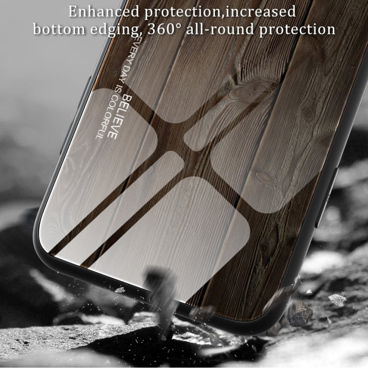 For Huawei Pura 70 Wood Grain Glass Phone Case(Light Brown) - Huawei Cases by PMC Jewellery | Online Shopping South Africa | PMC Jewellery | Buy Now Pay Later Mobicred