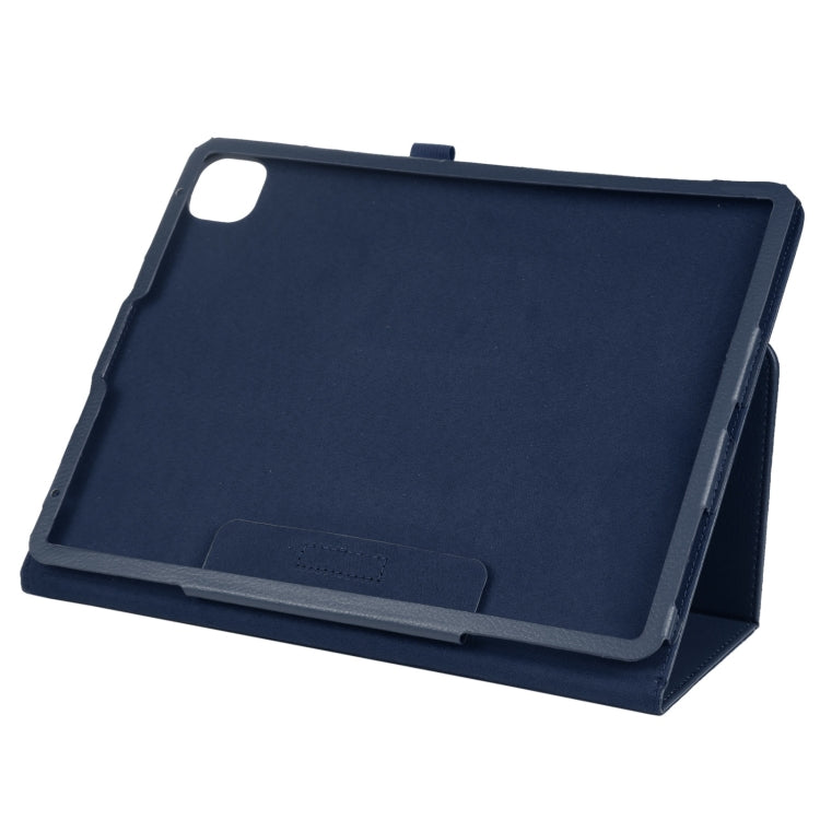 For iPad Pro 11 2024 Litchi Texture Solid Color Leather Tablet Case(Dark Blue) - iPad Pro 11 2024 Cases by PMC TechLife | Online Shopping South Africa | PMC TechLife | Buy Now Pay Later Mobicred