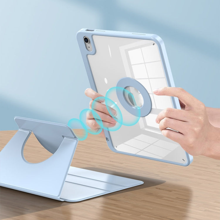 For iPad Pro 11 2024 2 in 1 Acrylic Split Rotating Leather Tablet Case(Ice Blue) - iPad Pro 11 2024 Cases by PMC TechLife | Online Shopping South Africa | PMC TechLife | Buy Now Pay Later Mobicred