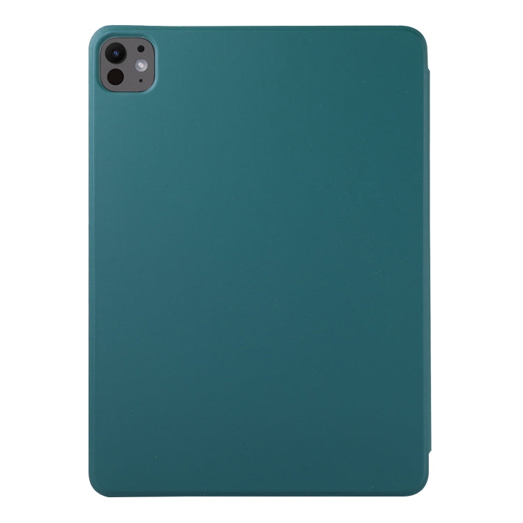 For iPad Pro 11 2024 Double-sided Clip Non-buckle Magnetic PU Smart Tablet Case(Dark Green) - iPad Pro 11 2024 Cases by PMC TechLife | Online Shopping South Africa | PMC TechLife | Buy Now Pay Later Mobicred