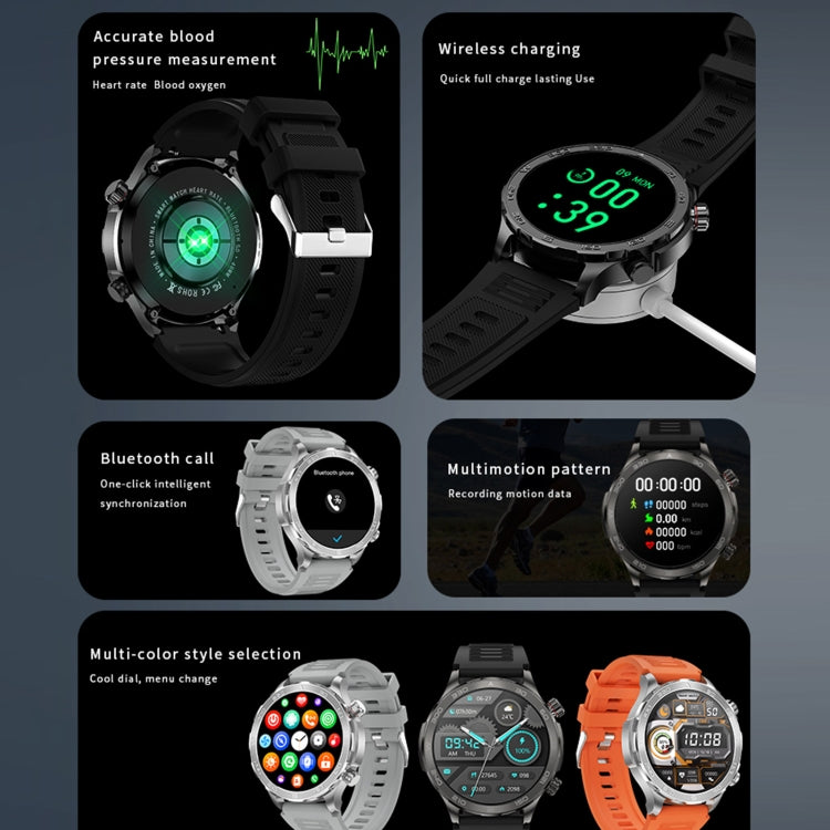 DK67 1.53 inch IP67 BT 5.0 Fitness Sport Smart Watch, Support Bluetooth Call / Sleep / Blood Oxygen / Heart Rate / Blood Pressure Health Monitor(Silver) - Smart Watches by PMC TechLife | Online Shopping South Africa | PMC TechLife | Buy Now Pay Later Mobicred