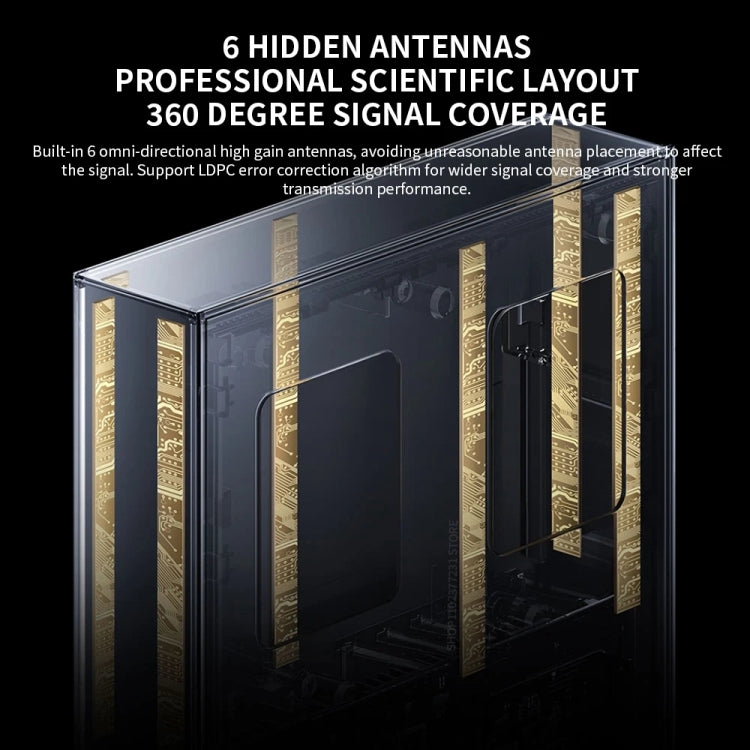 Xiaomi BE6500 Pro WiFi7 Dual Band 8-channel Independent Signal Amplifier 1GB Memory Router, US Plug(Black) - free shipping - PMC TechLife - Order now!