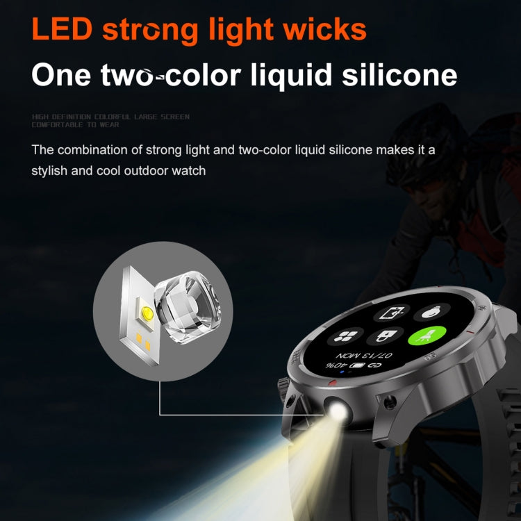 DK68 1.53 inch IP67 BT 5.0 Fitness Sport Smart Watch, Support LED Flashlight / Bluetooth Call / Sleep / Blood Oxygen / Heart Rate / Blood Pressure Health Monitor(Black) - Smart Watches by PMC TechLife | Online Shopping South Africa | PMC TechLife | Buy Now Pay Later Mobicred