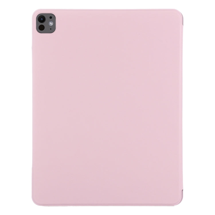 For iPad Pro 13 2024 Double-sided Clip Fixed Buckle Magnetic PU Leather Smart Tablet Case(Rose Gold) - iPad Pro 13 2024 Cases by PMC TechLife | Online Shopping South Africa | PMC TechLife | Buy Now Pay Later Mobicred