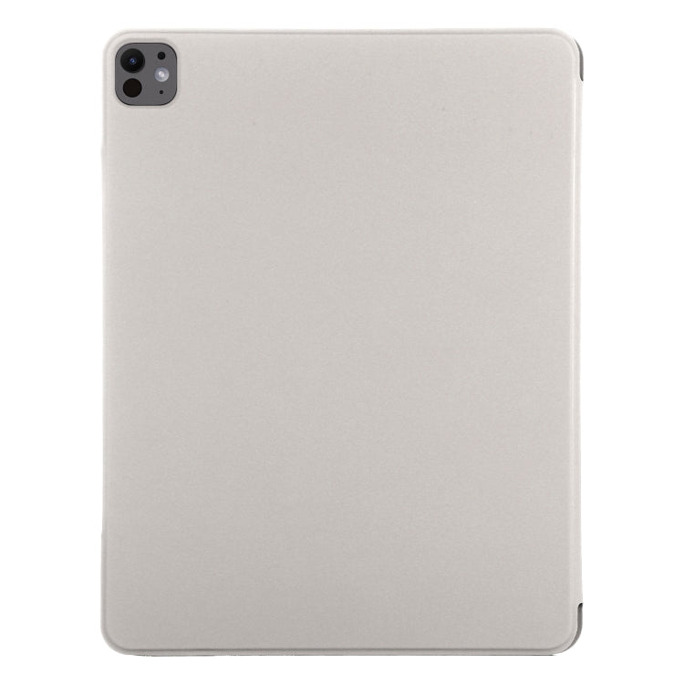 For iPad Pro 13 2024 Double-sided Clip Fixed Buckle Magnetic PU Leather Smart Tablet Case(Grey) - iPad Pro 13 2024 Cases by PMC TechLife | Online Shopping South Africa | PMC TechLife | Buy Now Pay Later Mobicred