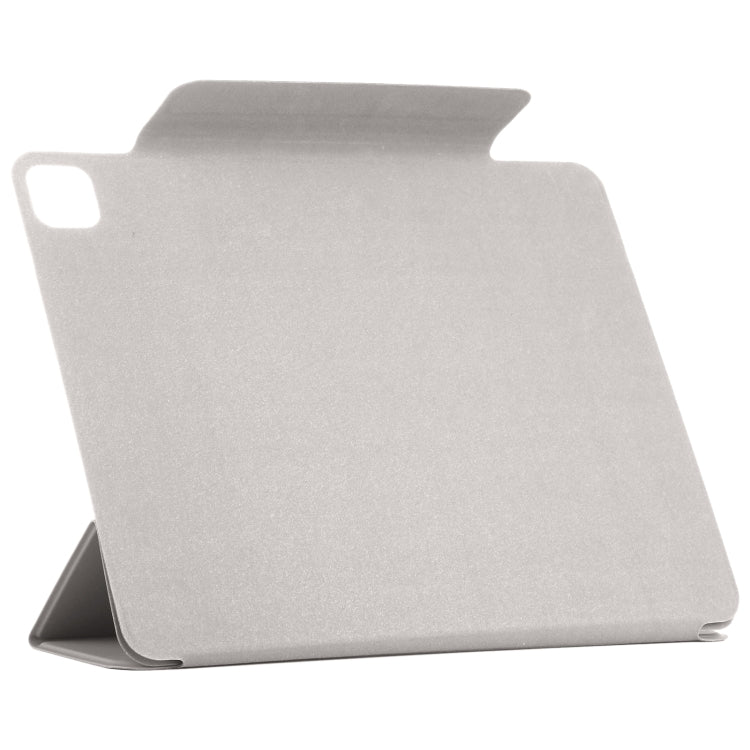 For iPad Pro 13 2024 Double-sided Clip Fixed Buckle Magnetic PU Leather Smart Tablet Case(Grey) - iPad Pro 13 2024 Cases by PMC TechLife | Online Shopping South Africa | PMC TechLife | Buy Now Pay Later Mobicred