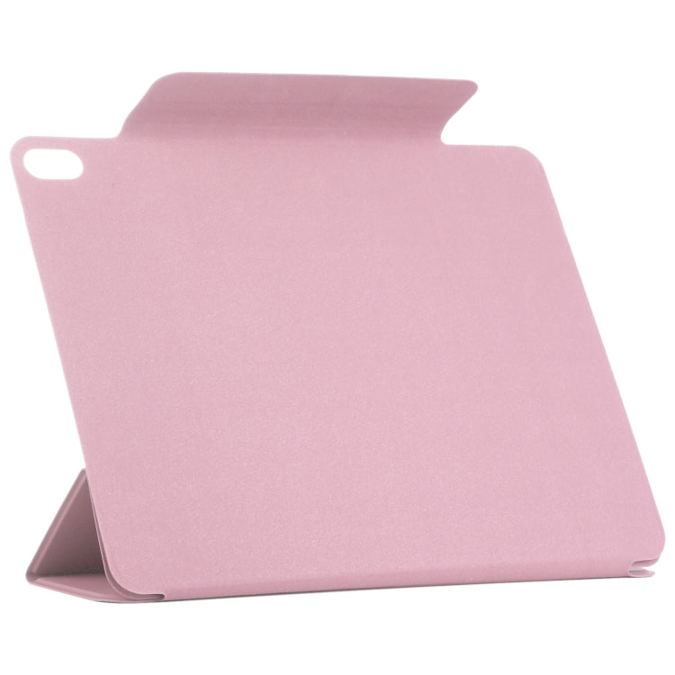 For iPad Air 11 2024 Double-sided Clip Fixed Buckle Magnetic PU Leather Smart Tablet Case(Light Pink) - iPad Air 11 2024 Cases by PMC TechLife | Online Shopping South Africa | PMC TechLife | Buy Now Pay Later Mobicred