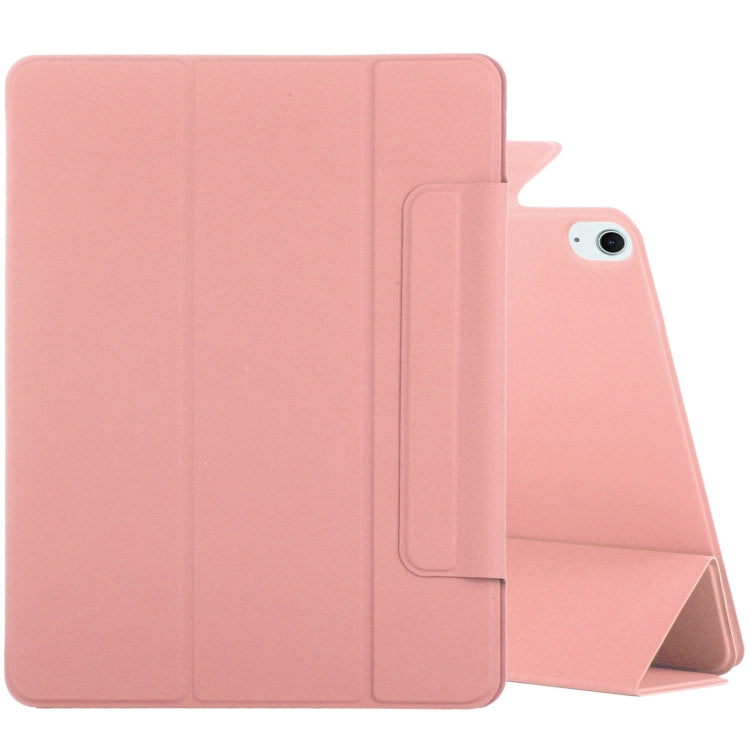 For iPad Air 11 2024 Double-sided Clip Fixed Buckle Magnetic PU Leather Smart Tablet Case(Pink) - iPad Air 11 2024 Cases by PMC TechLife | Online Shopping South Africa | PMC TechLife | Buy Now Pay Later Mobicred