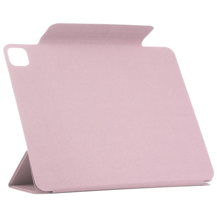 For iPad Pro 11 2024 Double-sided Clip Fixed Buckle Magnetic PU Leather Smart Tablet Case(Rose Gold) - iPad Pro 11 2024 Cases by PMC TechLife | Online Shopping South Africa | PMC TechLife | Buy Now Pay Later Mobicred