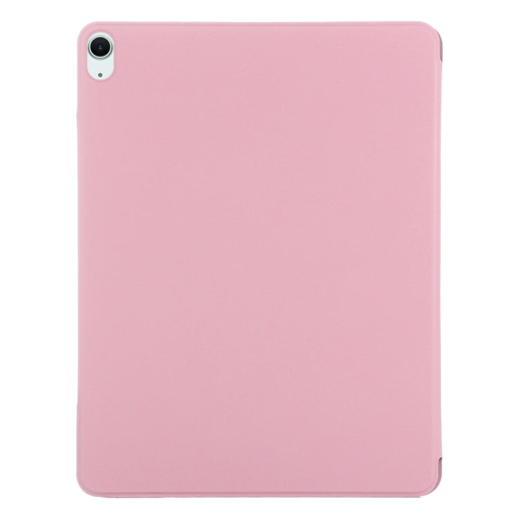 For iPad Air 13 2025 / 2024 Double-sided Clip Fixed Buckle Magnetic PU Leather Smart Tablet Case(Light Pink) - iPad Air 13 2025 / 2024 Cases by PMC TechLife | Online Shopping South Africa | PMC TechLife | Buy Now Pay Later Mobicred