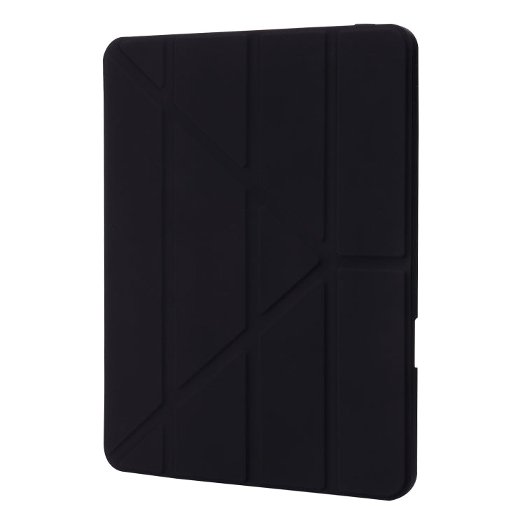 For iPad Pro 13 2024 Deformation Transparent Acrylic Leather Tablet Case(Black) - iPad Pro 13 2024 Cases by PMC TechLife | Online Shopping South Africa | PMC TechLife | Buy Now Pay Later Mobicred