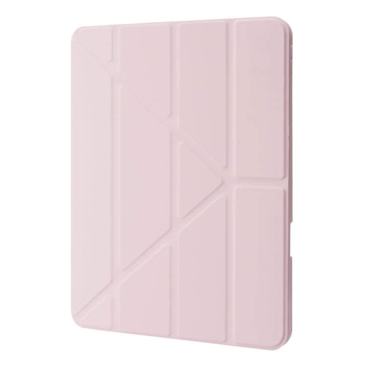 For iPad Pro 11 2024 Deformation Transparent Acrylic Leather Tablet Case(Pink) - iPad Pro 11 2024 Cases by PMC TechLife | Online Shopping South Africa | PMC TechLife | Buy Now Pay Later Mobicred