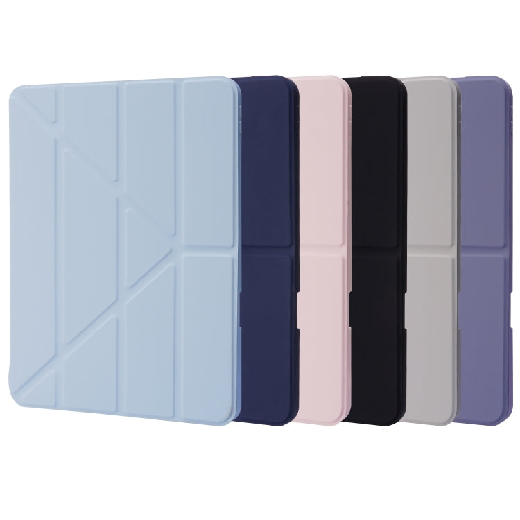 For iPad Air 11 2025 / 2024 Deformation Transparent Acrylic Leather Tablet Case(Dark Blue) - iPad Air 11 2025 / 2024 Cases by PMC TechLife | Online Shopping South Africa | PMC TechLife | Buy Now Pay Later Mobicred