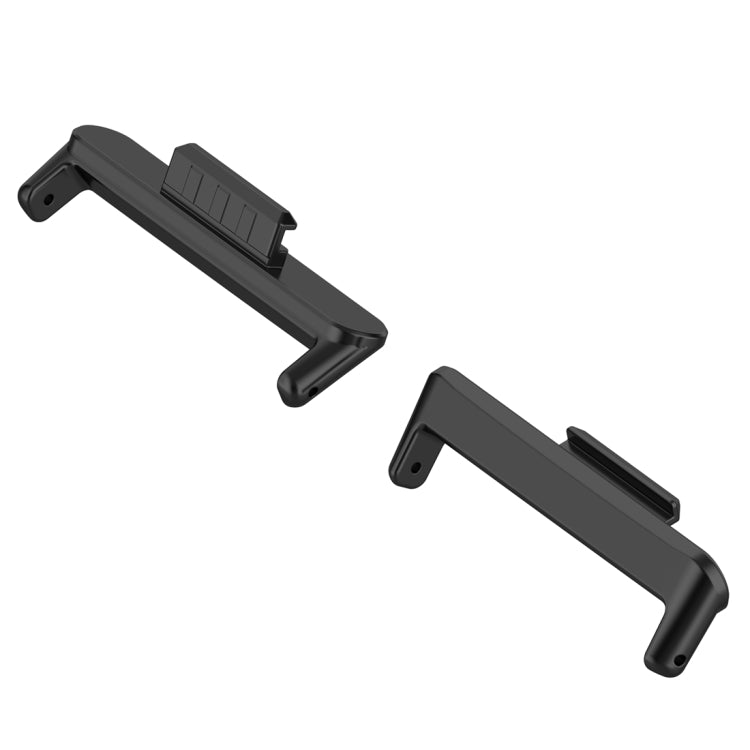 For Huawei Watch Fit3 20mm 1 Pair Stainless Steel Metal Watch Band Connector(Black) - Other Accessories by PMc TechLife | Online Shopping South Africa | PMc TechLife | Buy Now Pay Later Mobicred