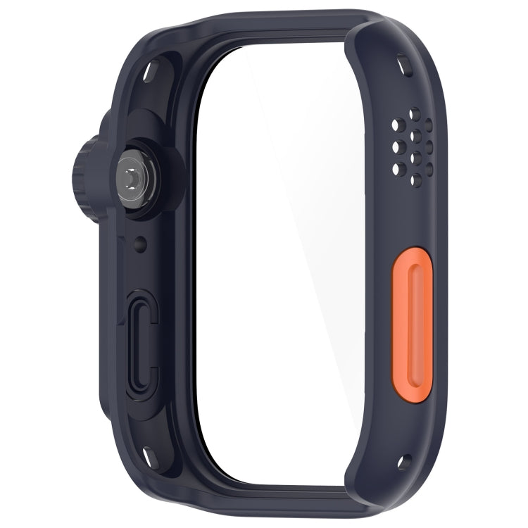 For Huawei Watch Fit3 PC + Tempered Glass Film Full Coverage Watch Protective Case(Midnight Blue) - Watch Cases by PMC TechLife | Online Shopping South Africa | PMC TechLife | Buy Now Pay Later Mobicred