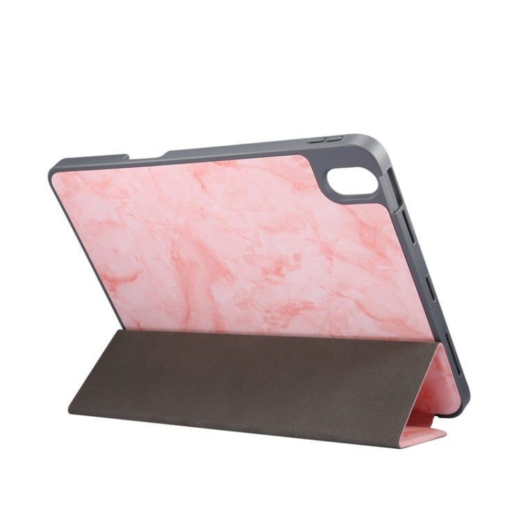 For iPad Air 11 2024 Three-fold Marble Texture Protective Tablet Case with Pen Slot(Pink) - iPad Air 11 2024 Cases by PMC TechLife | Online Shopping South Africa | PMC TechLife | Buy Now Pay Later Mobicred