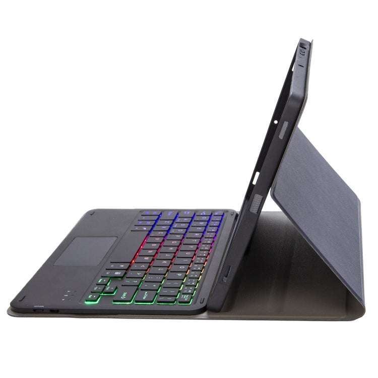 For iPad Pro 11 2024 A13B-AS Lambskin Texture Backlight Bluetooth Touch Keyboard Leather Tablet Case with Pen Slot(Dark Blue) - For iPad Pro by PMC TechLife | Online Shopping South Africa | PMC TechLife | Buy Now Pay Later Mobicred