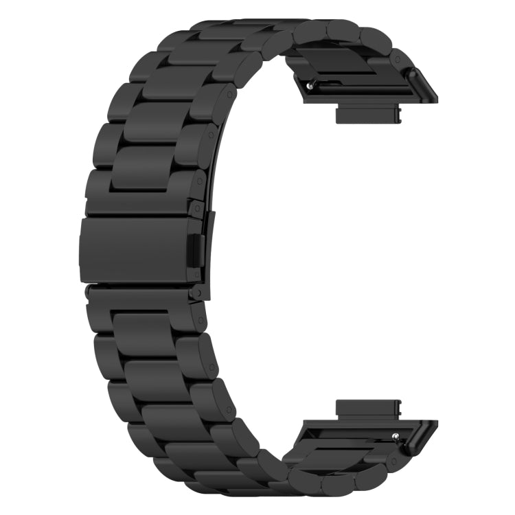 For Huawei Watch Fit 3 Three Bead Stainless Steel Metal Watch Band(Black) - free shipping - PMc TechLife - Order now!