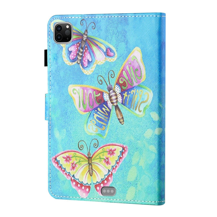 For iPad Pro 11 2024 Coloured Drawing Stitching Smart Leather Tablet Case(Colorful Butterflies) - iPad Pro 11 2024 Cases by PMC TechLife | Online Shopping South Africa | PMC TechLife | Buy Now Pay Later Mobicred