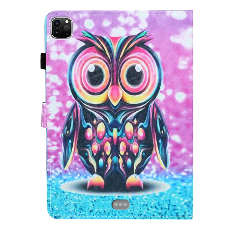 For iPad Pro 11 2024 Coloured Drawing Stitching Smart Leather Tablet Case(Owl) - iPad Pro 11 2024 Cases by PMC TechLife | Online Shopping South Africa | PMC TechLife | Buy Now Pay Later Mobicred