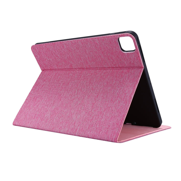 For iPad Pro 13 2024 Fabric Leather Tablet Case(Rose Red) - iPad Pro 13 2024 Cases by PMC TechLife | Online Shopping South Africa | PMC TechLife | Buy Now Pay Later Mobicred