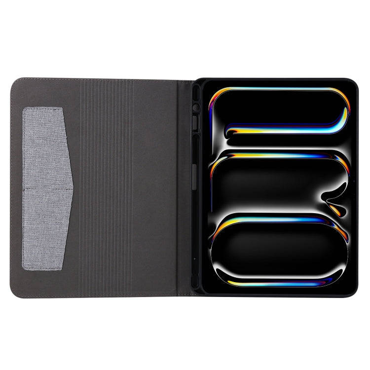 For iPad Pro 13 2024 Fabric Leather Tablet Case(Grey) - iPad Pro 13 2024 Cases by PMC TechLife | Online Shopping South Africa | PMC TechLife | Buy Now Pay Later Mobicred