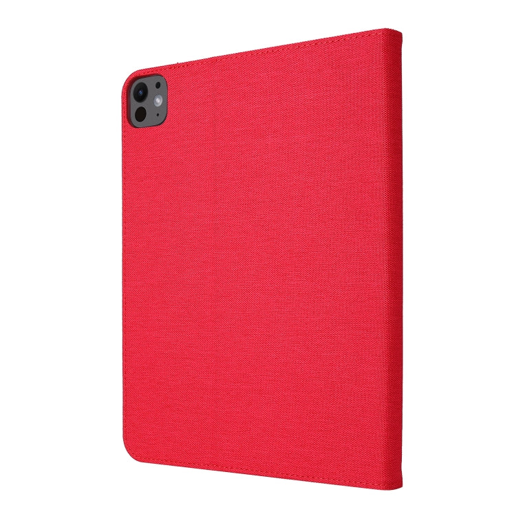For iPad Pro 11 2024 Fabric Leather Tablet Case(Red) - iPad Pro 11 2024 Cases by PMC TechLife | Online Shopping South Africa | PMC TechLife | Buy Now Pay Later Mobicred