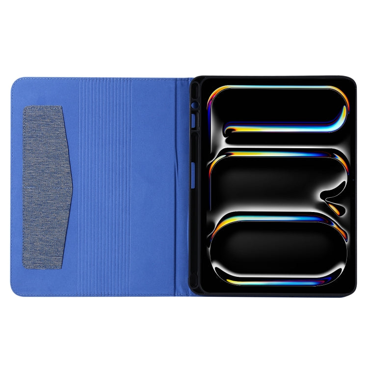 For iPad Pro 11 2024 Fabric Leather Tablet Case(Blue) - iPad Pro 11 2024 Cases by PMC TechLife | Online Shopping South Africa | PMC TechLife | Buy Now Pay Later Mobicred