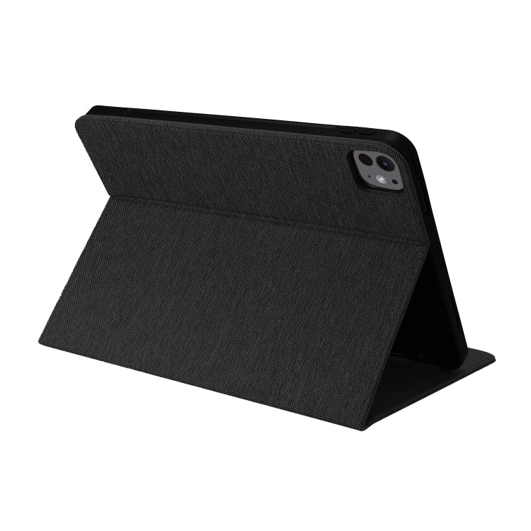 For iPad Pro 11 2024 Fabric Leather Tablet Case(Black) - iPad Pro 11 2024 Cases by PMC TechLife | Online Shopping South Africa | PMC TechLife | Buy Now Pay Later Mobicred