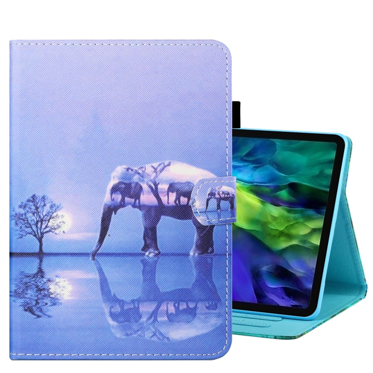 For iPad Pro 11 2024 Coloured Drawing Stitching Smart Leather Tablet Case(Elephant) - iPad Pro 11 2024 Cases by PMC TechLife | Online Shopping South Africa | PMC TechLife | Buy Now Pay Later Mobicred