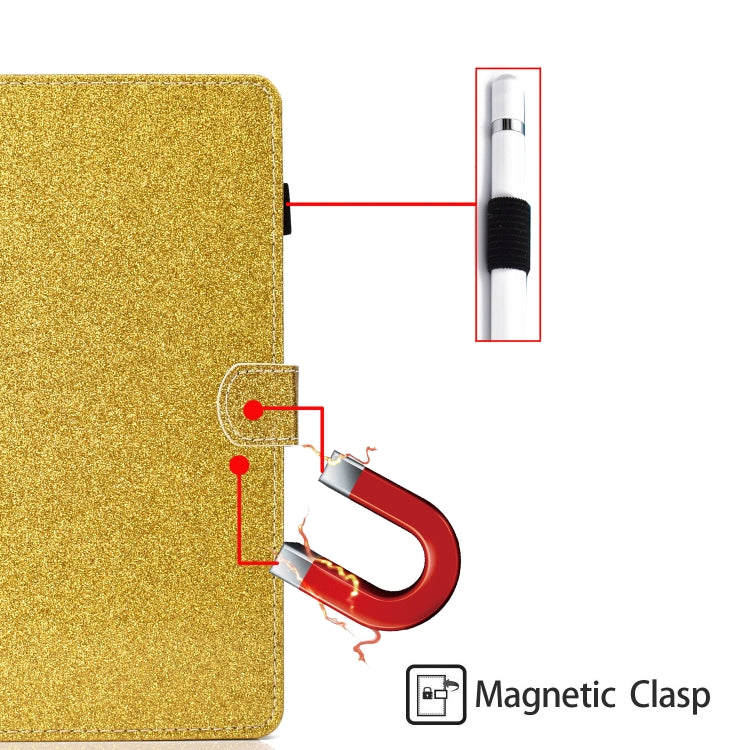 For iPad Pro 11 2024 Glitter Smart Leather Tablet Case(Golden) - iPad Pro 11 2024 Cases by PMC TechLife | Online Shopping South Africa | PMC TechLife | Buy Now Pay Later Mobicred