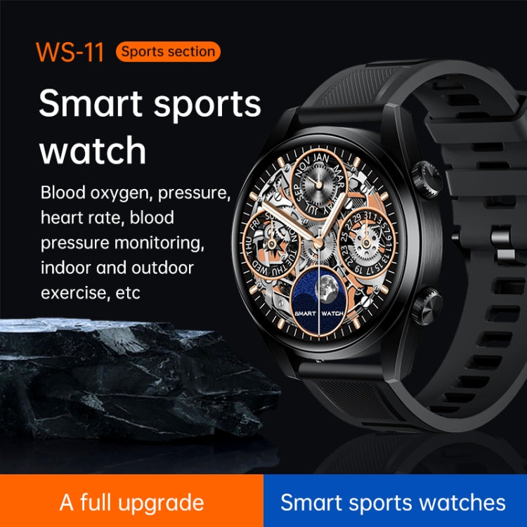 WS-11 1.43 inch IP67 Sport Smart Watch, Support Bluetooth Call / Sleep / Blood Oxygen / Heart Rate / Blood Pressure Health Monitor(Silver) - Smart Watches by PMC TechLife | Online Shopping South Africa | PMC TechLife | Buy Now Pay Later Mobicred
