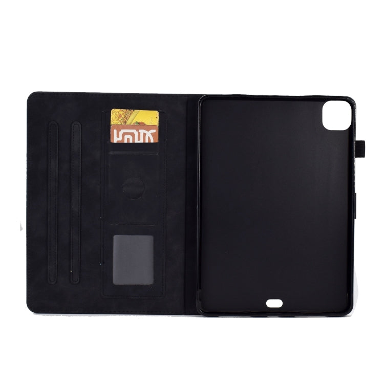 For iPad Pro 11 2024 Tower Embossed Leather Smart Tablet Case(Black) - iPad Pro 11 2024 Cases by PMC TechLife | Online Shopping South Africa | PMC TechLife | Buy Now Pay Later Mobicred