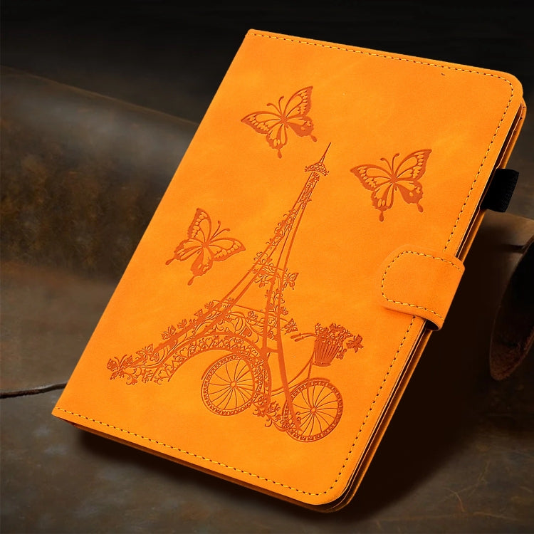 For iPad Pro 11 2024 Tower Embossed Leather Smart Tablet Case(Khaki) - iPad Pro 11 2024 Cases by PMC TechLife | Online Shopping South Africa | PMC TechLife | Buy Now Pay Later Mobicred