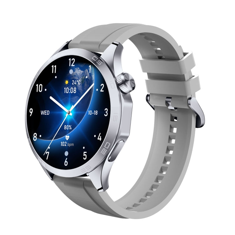 WS-26 1.52 inch IP67 Sport Smart Watch Support Bluetooth Call / Sleep / Blood Oxygen / Heart Rate / Blood Pressure Health Monitor, Silicone Strap(Silver) - Smart Watches by PMC TechLife | Online Shopping South Africa | PMC TechLife | Buy Now Pay Later Mobicred