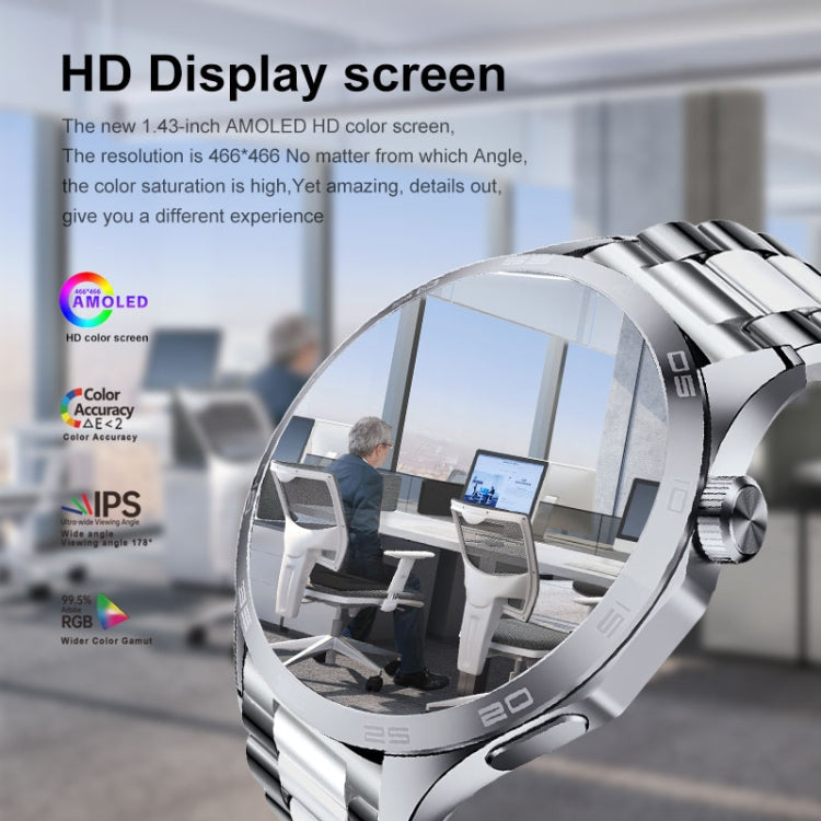 WS-26 1.52 inch IP67 Sport Smart Watch Support Bluetooth Call / Sleep / Blood Oxygen / Heart Rate / Blood Pressure Health Monitor, Steel Strap(Black) - Smart Watches by PMC TechLife | Online Shopping South Africa | PMC TechLife | Buy Now Pay Later Mobicred