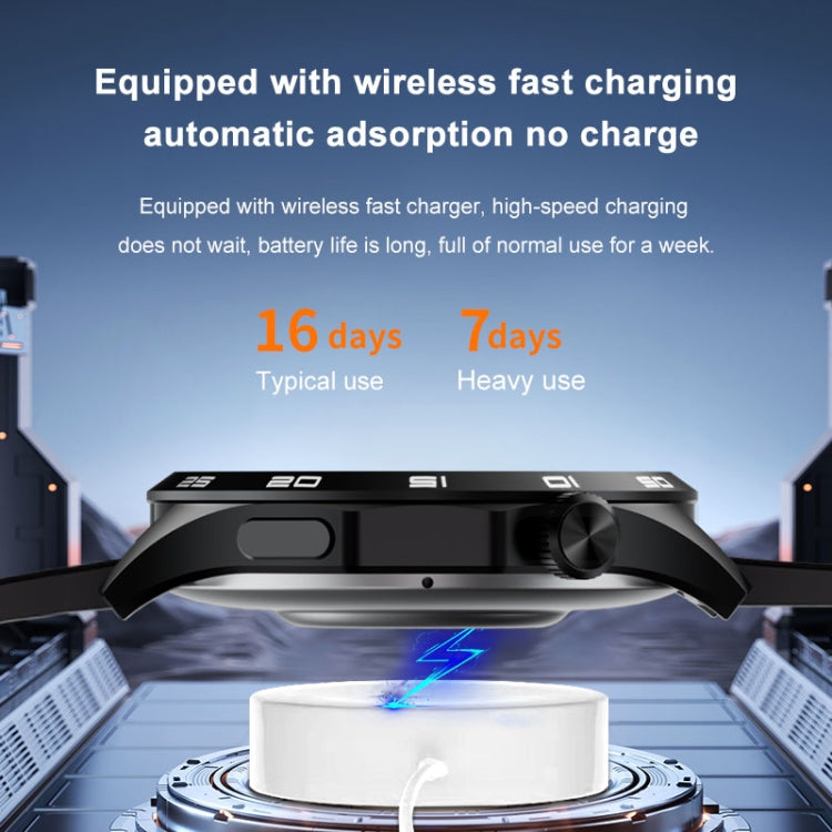 WS-26 1.52 inch IP67 Sport Smart Watch Support Bluetooth Call / Sleep / Blood Oxygen / Heart Rate / Blood Pressure Health Monitor, Leather Strap(Silver) - Smart Watches by PMC TechLife | Online Shopping South Africa | PMC TechLife | Buy Now Pay Later Mobicred