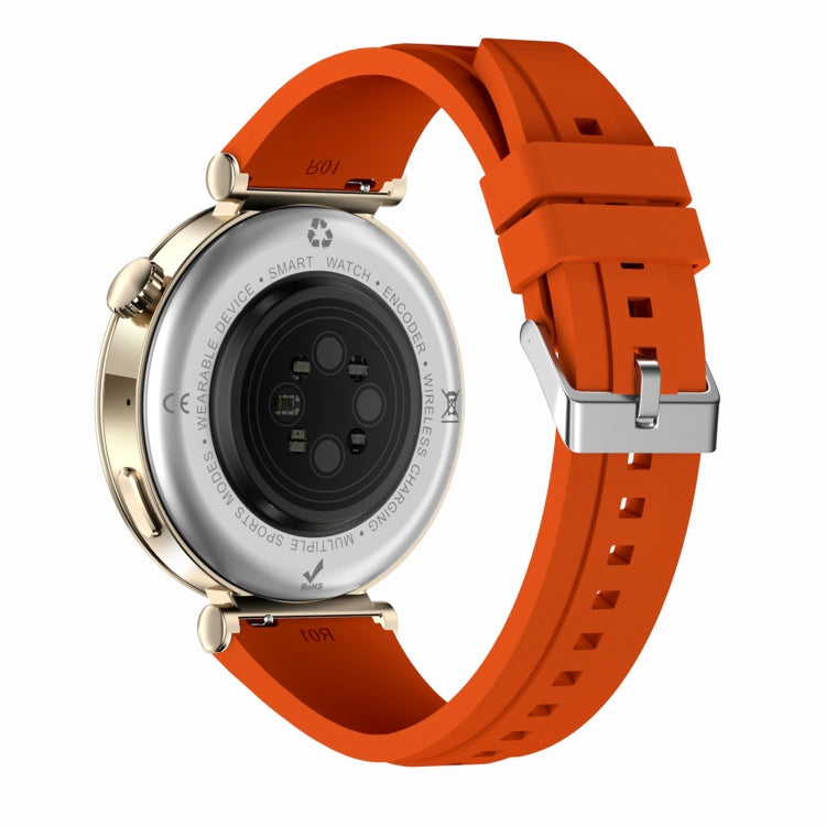 WS520 1.28 inch IP67 Sport Smart Watch, Support Bluetooth Call / Sleep / Blood Oxygen / Heart Rate / Blood Pressure Health Monitor(Gold+Orange) - Smart Watches by PMC TechLife | Online Shopping South Africa | PMC TechLife | Buy Now Pay Later Mobicred
